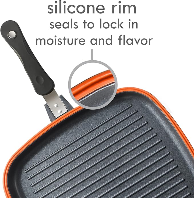 Kenmore Wyatt Aluminum Stackable All in One Multi-Function Cookware Set (Grill Fry Steam Saute)