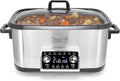 MegaChef Deluxe 8 Quart 12-in-1 Programmable Multi Cooker with Sous Vide and Multi-Functions Digital Display Adjustable Temperature &amp Time Removable Pot Tempered Glass Lid