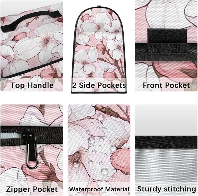 cfpolar Kitchen Aid Mixer Cover Compatible with 6-8 Quarts Flowers Cherry Blossoms Stand Mixer Cover Kitchen Aid Mixers Accessories Appliance Organizer Bag Dust Covers with Zipper Pocket