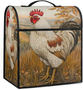 cfpolar Kitchen Aid Mixer Cover Compatible with 6-8 Quarts Watercolor Rooster Flower Stand Mixer Cover Kitchen Aid Mixers Accessories Appliance Organizer Bag Dust Covers with Zipper Pocket