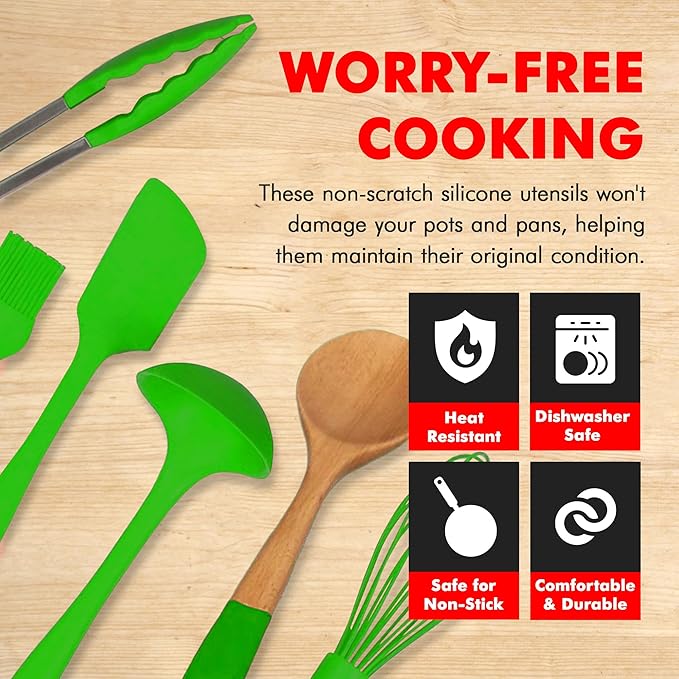 Chef Craft Premium Utensil Set Kitchen Green 11 Piece Set (42107)