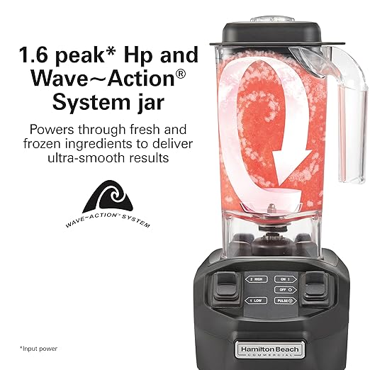 Hamilton Beach Commercial HBB255 Rio Bar Blender 1.6 Horsepower 48 Ounce Capacity BPA-Free Container NSF Certified