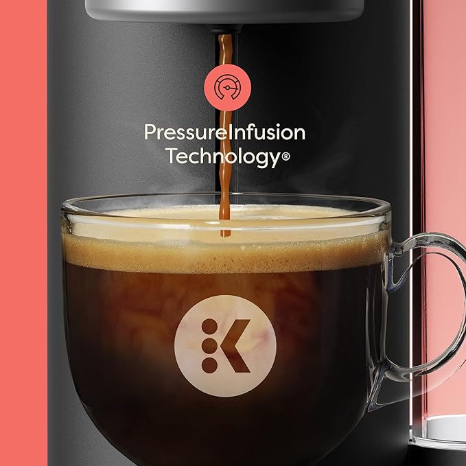 Keurig K-Crema Single Serve K-Cup Pod Coffee Maker PressureInfusion &amp MultiStream Technology Brews Crema-Topped Coffee Espresso-Style Shots Classic Coffee Tea Cocoa 72 oz Removable Reservoi