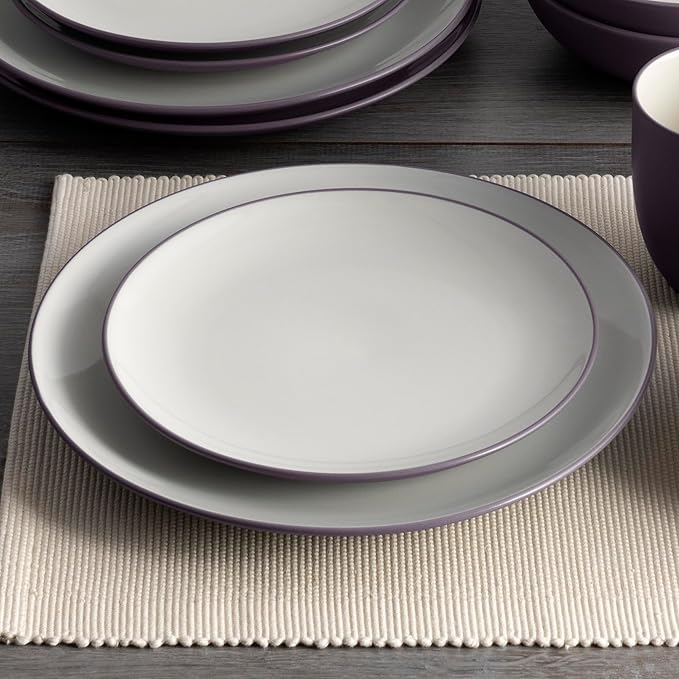 Noritake Colorwave Plum 16-Piece Coupe Dinnerware Set Service For 4