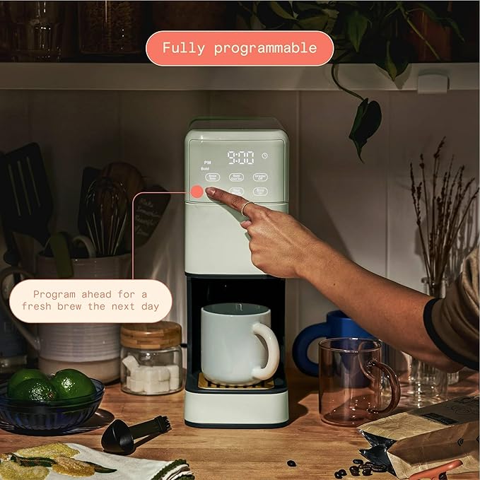 Perfect Grind™ Programmable Single Serve Coffee Maker White Icing by Drew Barrymore (Sage Green)