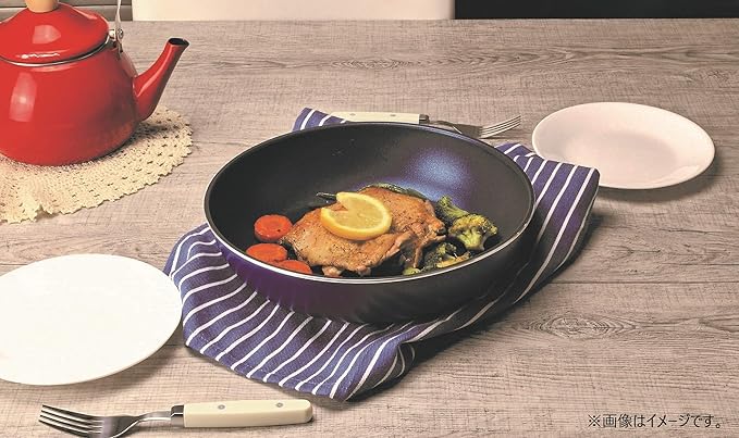 Pearl Metal Stack Plus HB-5625 Blue Diamond Coated Induction Cookware 3-Piece Set A Red