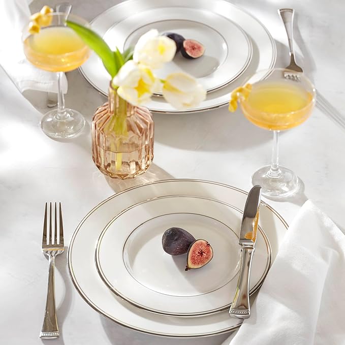 Lenox 895707 Federal Platinum 12-Piece Dinnerware Set Service for 4