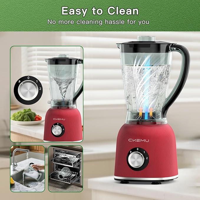 Professional Blender | 8-Cup Big Capacity | Powerful 25000RPM Motor | Smoothies Shakes and Frozen Drinks Blender | BPA-Free &amp Dishwasher-Safe | Red