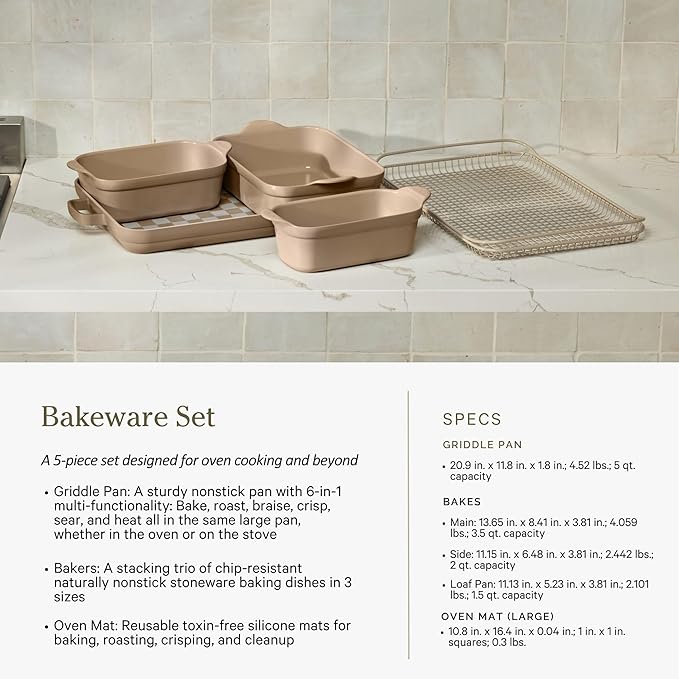 Our Place Titanium Pro Cookware &amp Bakeware Set | 15-Piece Non-toxic Nonstick Kitchenware with Titanium Always Pan Pro Perfect Pot Pro Minis &amp Ceramic Bakeware with Stovetop Griddle | Steam