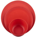 Melange 12-Piece Bamboo Dinnerware Set (Rounds Collection) | Shatter-Proof and Chip-Resistant Bamboo Plates and Bowls | Color: Red Orange | Dinner Plate Salad Plate &amp Soup Bowl (4 Each)