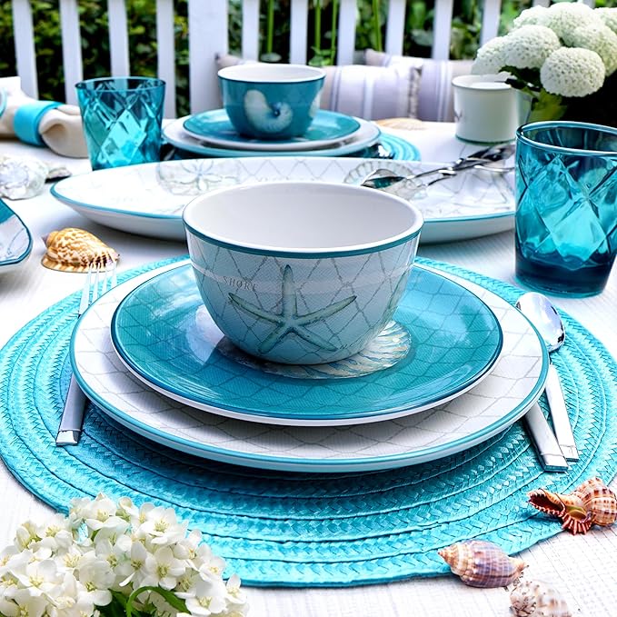 Certified International Ocean View 16 Piece Dinnerware Set Serice for 4