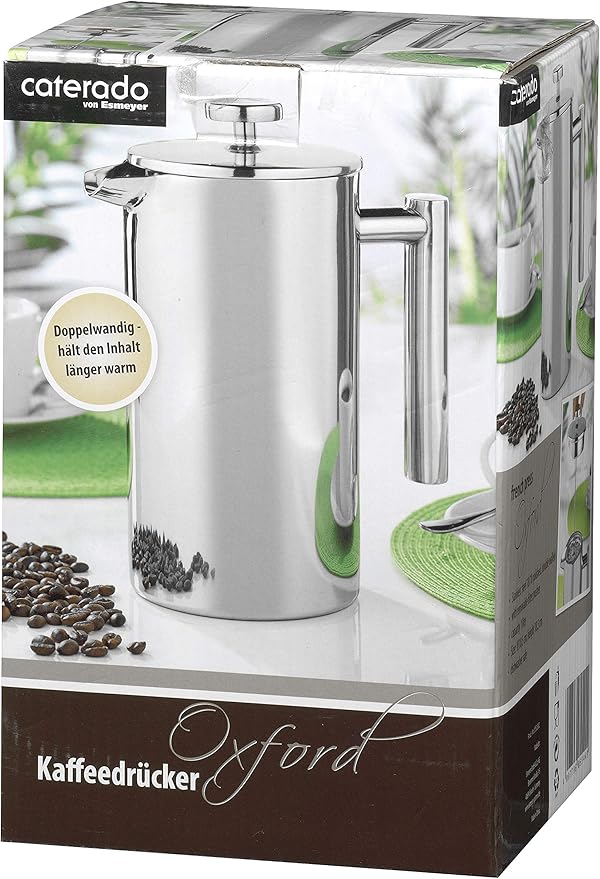 Esmeyer Oxford Stainless Steel Coffee Maker Silver 10.5 x 18.5 x 22 cm