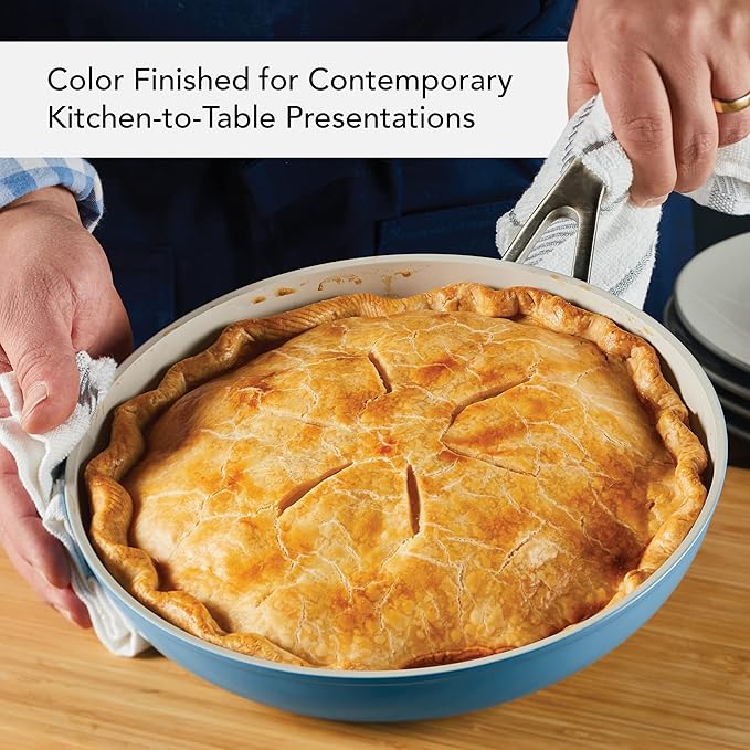 KitchenAid Hard Anodized Ceramic Nonstick Cookware/Pots and Pans Set 10 Piece - Blue Velvet
