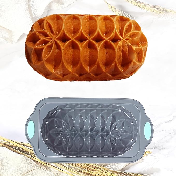 4 Piece Silicone Loaf Pan for Baking Bread Non-Stick Kitchen Oven Bread Pan Perfect for Banana Bread Sandwich Bread Pound Cake and Meatloaf 4 Cups Grey