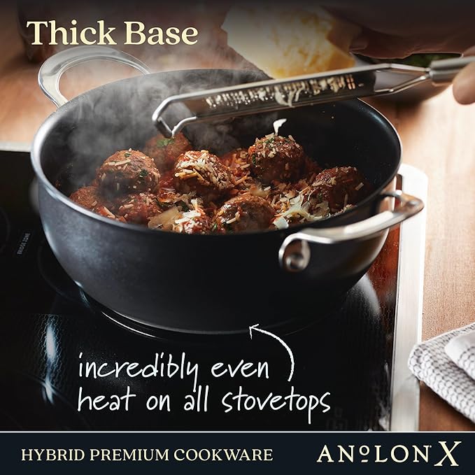 Anolon X Cookware/Pots and Pans Set 8 Piece Dark Gray