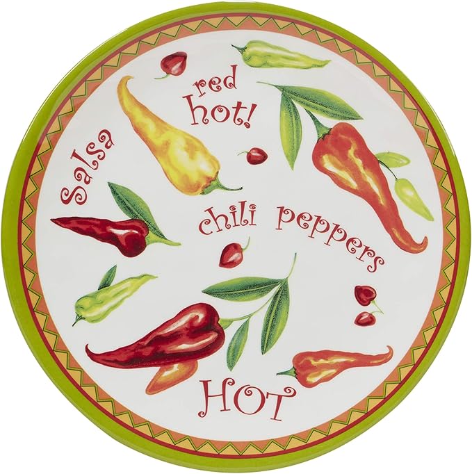 Certified International Red Hot 12 pc Melamine Dinnerware Set Service for 4