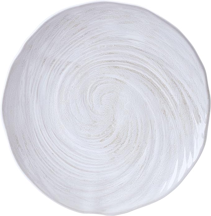 Mikasa Harley 12 Piece Stoneware Hand-Crafted Dinnerware Set Service for 4 Plate and Bowl Modern with Organic Freeform Shape White
