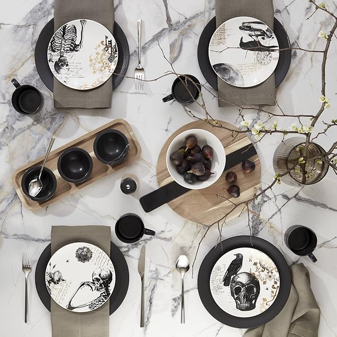 Lenox 895250 Lx Collective Black 12-Piece Set White