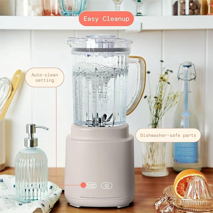High Power Countertop Blender System with Multiple Speeds Ice Crushing Smoothie and Chopping Functions 50 oz Jar and 20 oz Single Serve Cup (Porcini Taupe)