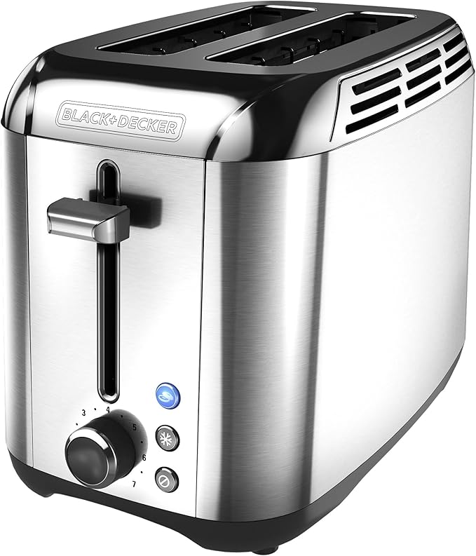 BLACK+DECKER 2-Slice Toaster Rapid Toast Stainless Steel TR3500SD