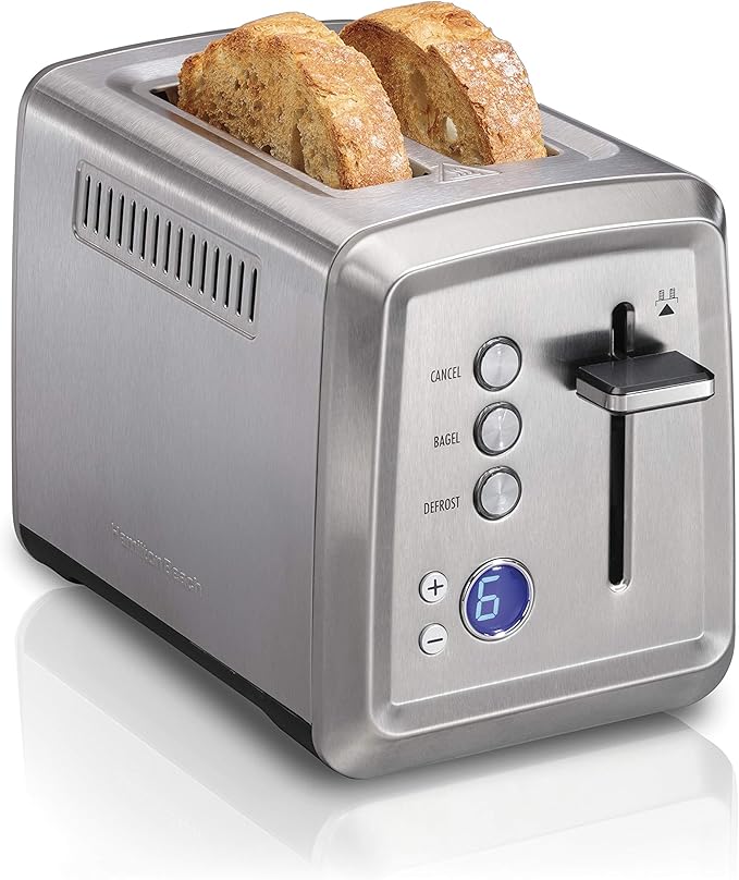 Hamilton Beach FlexBrew Trio 2-Way Coffee Maker Compatible with K-Cup Pods or Grounds &amp 2 Slice Toaster with Extra-Wide Slots Bagel Setting Toast Boost
