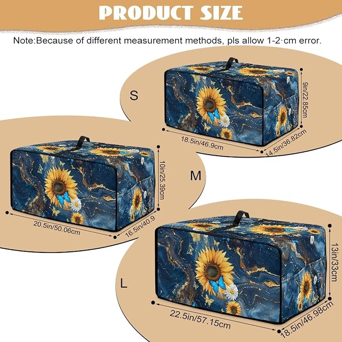Doojoayie Toaster Cover 8 Slice Kitchen Appliance Covers 22.5x18.5x 13 Bread Machine Dust Protector Modern Home Kitchen Decoration Sunflower &amp Buttefly Print
