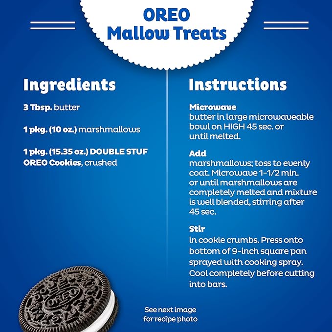 OREO Double Stuf Chocolate Sandwich Cookies King Size 10 Snack Packs (8 Cookies Per Pack)