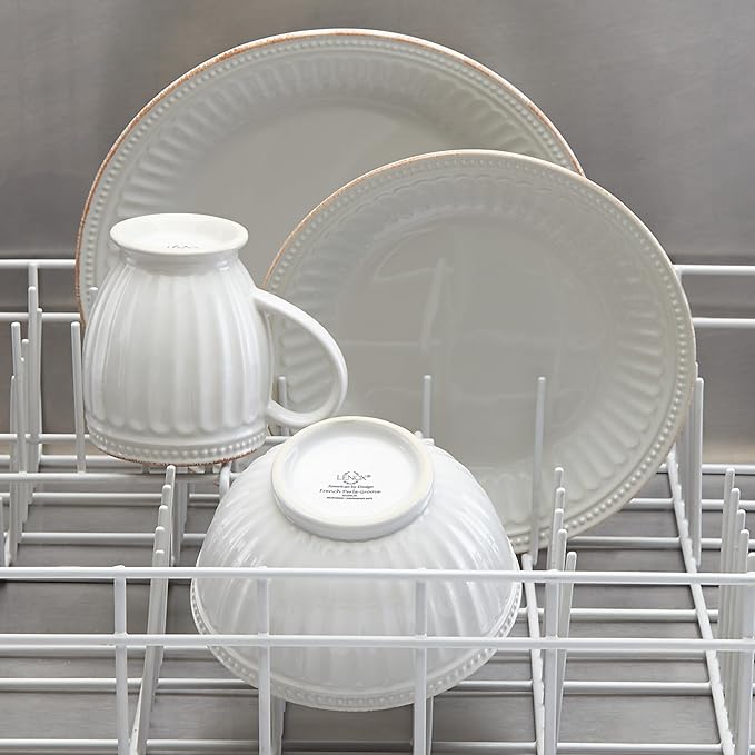 Lenox White French Perle Groove 4Pc Place Setting 6.95 LB