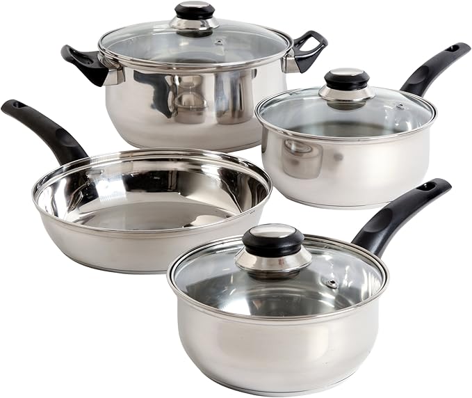 Gibson Sunbeam Irwinton 7-Piece Stainless Steel Cookware Set