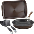 Circulon Symmetry Dishwasher Safe Hard Anodized Nonstick Cookware Pots and Pans Set 4 Piece (Baking Sheet) Chocolate