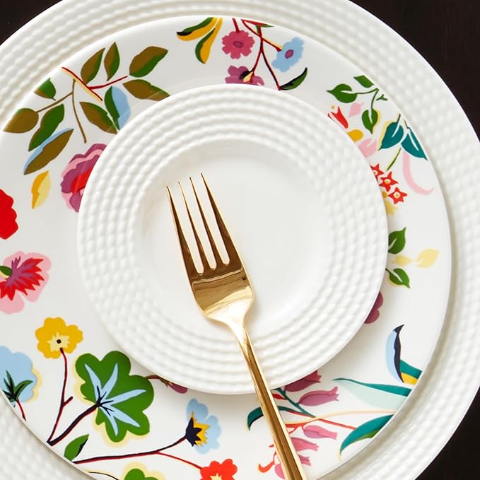kate spade new york Wickford Tidbit Plate 1-Piece Side Plate Service for 1 White 6-inch Diameter