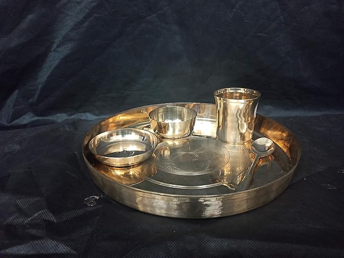 Dinner Set Bronze Collectible Handicraft Art by BharatHaat™BH06926