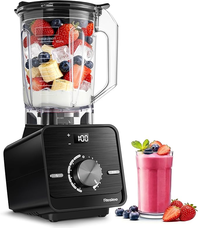 Professional High Power Blender 3.5HP Motor 30000 RPM Heavy Duty Countertop Blender for Frozen Fruit &amp Ice Hot Soup &amp Nut Milk Smoothie Maker 56oz Eastman Tritan Jar 10 Speeds &amp 6 Pr
