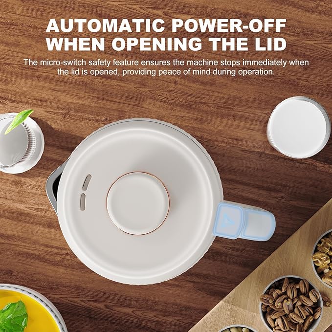 Nut Milk Maker35oz Automatic Homemade AlmondSoyOat Plant-Based MilkJuicewith 12 Blades/Self-Cleaning/12H Timer/Boil WaterWhite