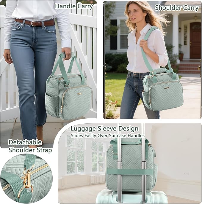 BAGSPRITE Coffee Maker Travel Bag Compatible with Keurig K-Mini Mate Full Open Carrying Case with Quilted Padded Soft Microfiber K--Cup Single Serve Coffee Maker Bag with Pod Organizer Mug Pockets