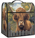 Kitchen Aid Mixer Cover Highland Cow Animals Stand Mixer Cover Compatible with 6-8 Quarts Stand Mixers Dust Covers with Zipper Pocket Foldable Washable Kitchen Aid Organizer Bag