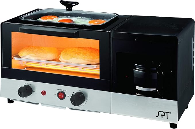 SPT BM-1120B: 3-in-1 Breakfast Maker Stainless Steel &amp Black