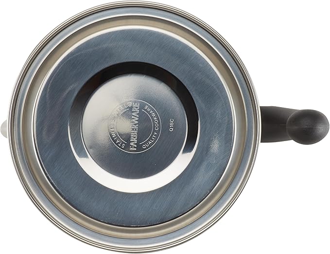 Farberware Classic Stainless Steel Coffee Percolator 12 Cup Silver with Glass Blue Knob 7.28D x 8.86W x 10.83H