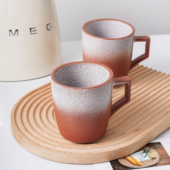 Stone Lain Vince Rustic Stoneware Dinnerware Set Service for 8 Red 32 Piece Service for 8