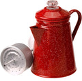 GSI Outdoors Percolator Coffee Pot | Enamelware Campfire Coffee Boiler Kettle for Outdoor Camping Cookware Cabin RV Kitchen Hunting &amp Backpacking