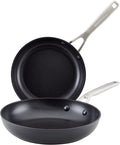 KitchenAid Hard Anodized Induction Nonstick Frying Pan Set/Skillets 8.25 Inch and 10 Inch - Matte Black