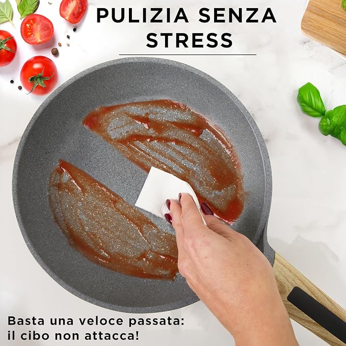 Evolution Non-stick Pan Set for Induction - Pans for Induction and All Types of Cooktops. (15 Pieces)