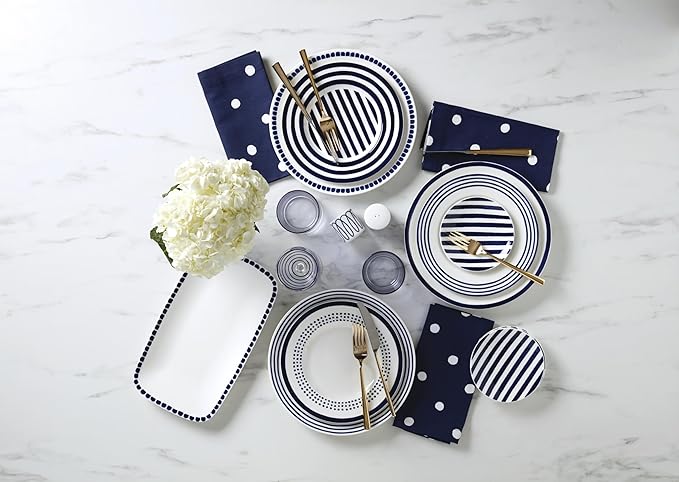 Kate Spade New York Charlotte Street West 16-Piece Dinnerware Set 15.75 LB Blue