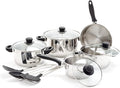 Old Dutch 1515 12 Pc Stainless Steel Kitchen Tools Cookware Sets Black