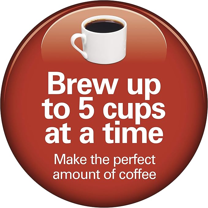 Hamilton Beach 5 Cup Drip Coffee Maker with Easy FrontFill Basket Compact Design Programmable Clock Glass Carafe Auto Pause and Pour Black &amp Stainless Steel (46111)