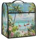 Kitchen Aid Mixer Cover Summer Flamingo Beach Flowers Stand Mixer Cover Compatible with 6-8 Quarts Stand Mixers Dust Covers with Zipper Pocket Foldable Washable Kitchen Aid Organizer Bag