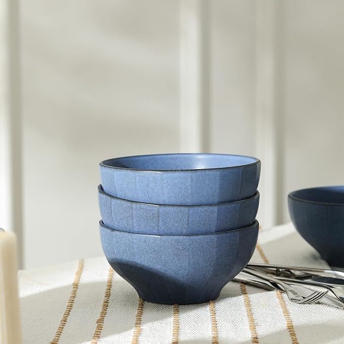 Stone Lain Rio 24-Piece Dinnerware Set Stoneware Blue
