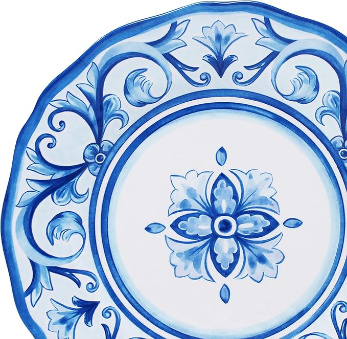 Le Cadeaux 12 Piece Luxury Melamine Dinnerware Set Service for 4 Mallorca