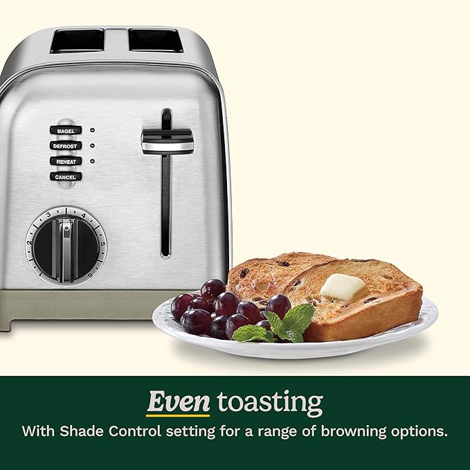 Cuisinart CPT-160 Metal Classic 2-Slice Toaster Brushed Stainless