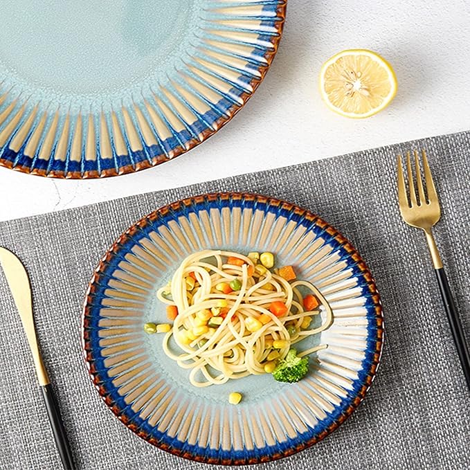 GaRcan 16-Piece Porcelain Dinnerware Set Service for 4 Kitchen Stoneware Dinnerware Sets Plates and Bowls Sets Dinner Dishes Set with Dinner Plates